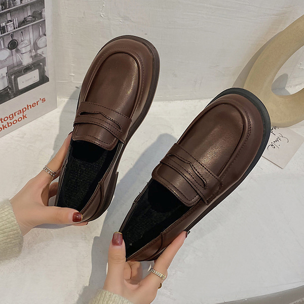 일본 교복 신발 (브라운)